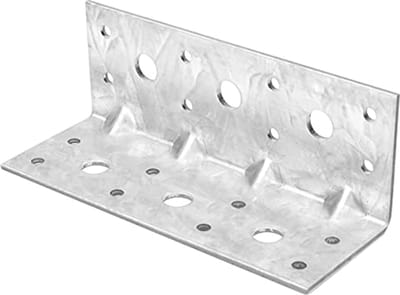 Staal L Haakse Beugels - 4 Packs | 5½ Inch Gewrichten - Heavy Duty 90 Graden Connector voor Houten Planken & Meubels