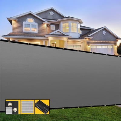 Privacy Scherm - Hek Bekleding - Buiten Ruimte - Zware Kwaliteit - 4x50 Voet - Grijs