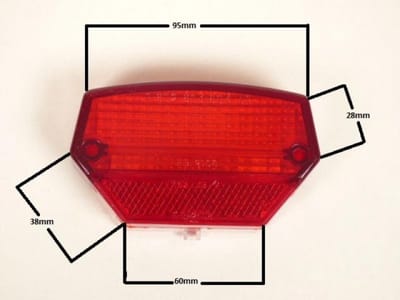 Cabochon feu arrière pour Deux Roues Zundapp Neuf