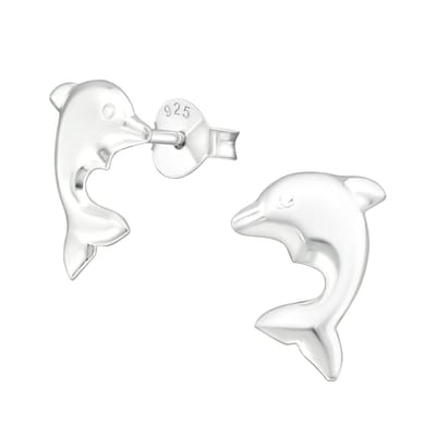 Montebello Oorbellen Dolfijn - 925 Zilver E-Coating - Dier - 8x11mm