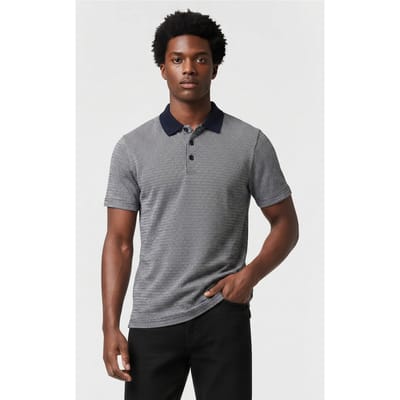 No Excess Polo 2 Coloured Jacquard Deep Blue Maat: L | Poloshirts Outlet | Heren | Grijs