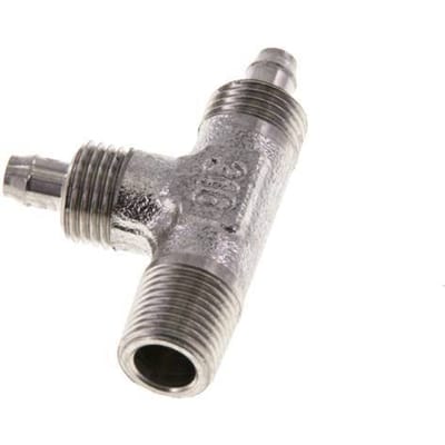 6x4 & R1/8'' RVS 1.4305 T-Opsteekkoppeling Buitendraad