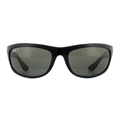 Ray-ban wrap unisex zwart groen gepolariseerde zonnebril