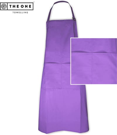 The One Towelling Keukenschort - Schort - Verstelbare band - 35% Katoen / 65% Polyester - One size - Paars