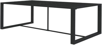 Aluminium Eettafel - Tuin Tafel - Buiten Eten - Onderhoudsvriendelijk Oppervlak - 120 x 60 cm - Antraciet