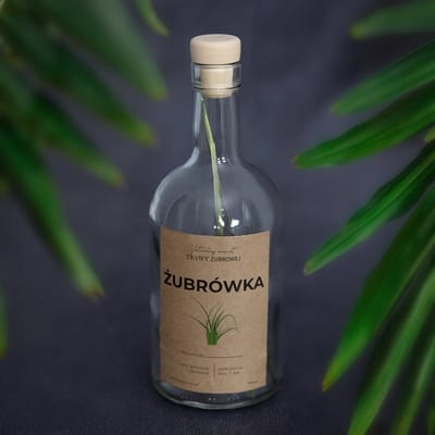 Bimberek - Butelka met Żubrowa Gras - 500ml - Synthetische Kurk - Blanka