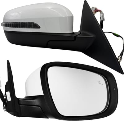 BILMAX Rechter Buitenspiegel Vervanging voor Chery Tiggo 7 Pro / 8 Pro 2023–2025, Elektrisch Verstelbaar, Verwarmd, Elektrisch Inklapbaar, Met Richtingaanwijzer, Met Instapverlichting, Met Camera, Met BSM, Wit, 12+1-Pins (Passagierszijde)