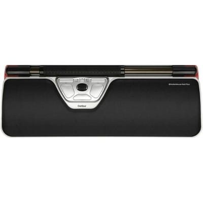 Contour Design RollerMouse RED Plus Set met muis en muismat Kabelgebonden Laser Zwart, Zilver 7 Toetsen 600 dpi, 800 dpi, 1000 dpi, 1200 dpi, 1400