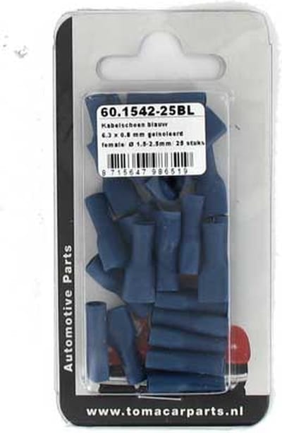 Kabelschoen 6.3x0.8 mm 25 stuks blister