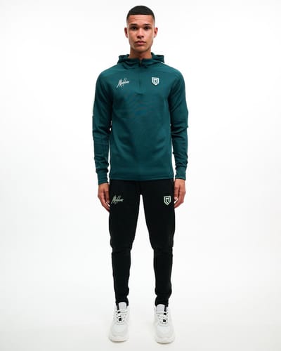 Malelions Sport Fielder Hoodie Dark Green Mint