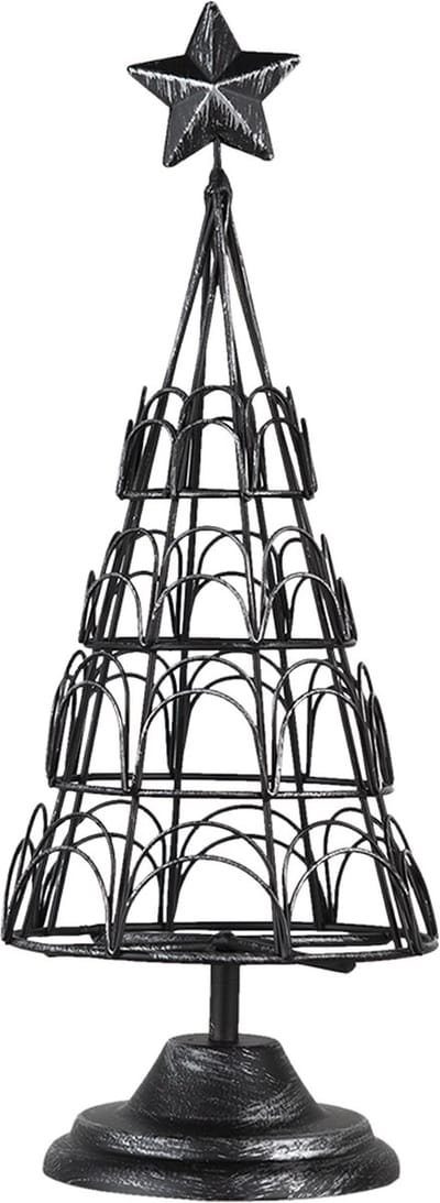 Clayre & Eef Kaarthouder Ø 12x31 cm Zwart Metaal