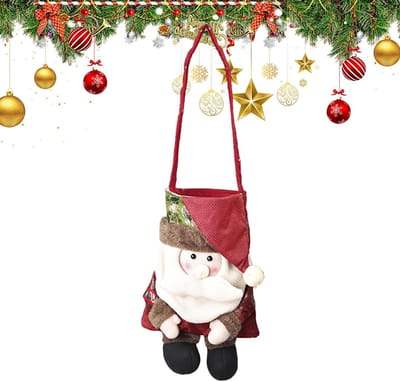 Kerst Snoepzak - Feestelijke Inpakzakken - Cadeaus Delen - Handgemaakte Elegantie - 32x20 cm - Multicolor