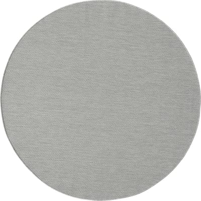 Karpet24 Sisal – Modern Effen Vloerkleed voor Binnen & Buiten, Grijs-Ø 160 cm rond