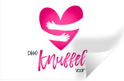 Muurstickers - Sticker Folie - Beterschap - Quotes - Knuffel - 30x20 cm - Plakfolie - Muurstickers Kinderkamer - Zelfklevend Behang - Zelfklevend behangpapier - Stickerfolie