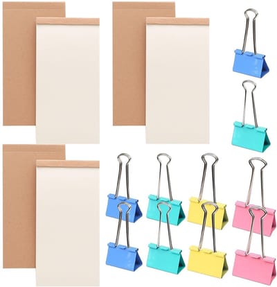 Dailygoods- Notitieblok Retro - Draagbaar Notitieboek - 6 Lege Notities - 10 Mappen - Studie/Kantooraccessoires - 14 x 7 cm Papier - Notitieboekje