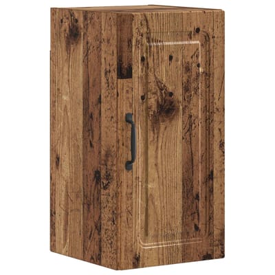 vidaXL - Badkamer - wandkast - UTRECHT - Oud - hout - 30 - x - 31 - x - 59 - cm - Bewerkt - hout