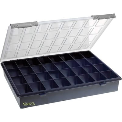 raaco Assorter 4-32 Assortimentsdoos (l x b x h) 338 x 260 x 57 mm Aantal vakken: 32 Vaste onderverdeling Box Inhoud 1 stuk(s)