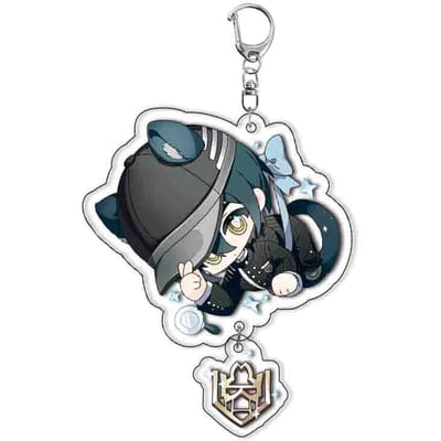 Anime-spel Danganronpa: Trigger Happy Havoc Acryl Sleutelhanger Saihara Shuichi Sleutelhanger Hanger Accessoires Ornament Cadeau Kind gray