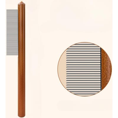 Massief Houten Kam Huisdier Verzorging Schoonmaken Vlooienkam Kat Grooming Tool Roestvrij Staal Haar Remover Borstel Voor Honden Dierbenodigdheden Dense teeth