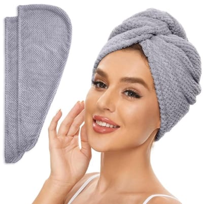 Dutchers® Microvezel Haarhandoek - 2 Stuks - Extra Absorberend - Snel drogend - Handdoek voor haren - Haartulband