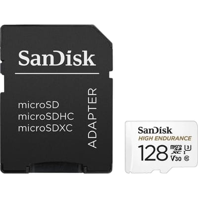 SanDisk High Endurance Monitoring microSDXC-kaart 128 GB Class 10, UHS-I, UHS-Class 3, v30 Video Speed Class Incl. SD-adapter