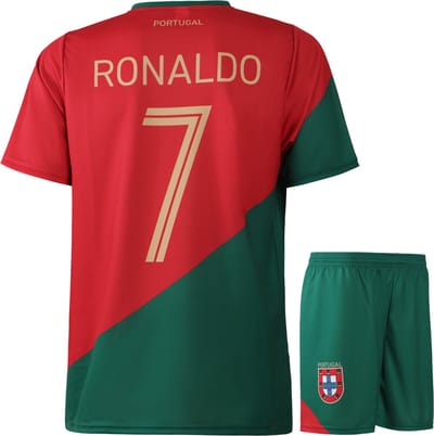 Ronaldo Portugal Voetbaltenue Thuis - Voetbal Tenue Kinderen - Shirt en Broekje - Jongens en Meisjes - Volwassenen - Heren en Dames - Maat 104