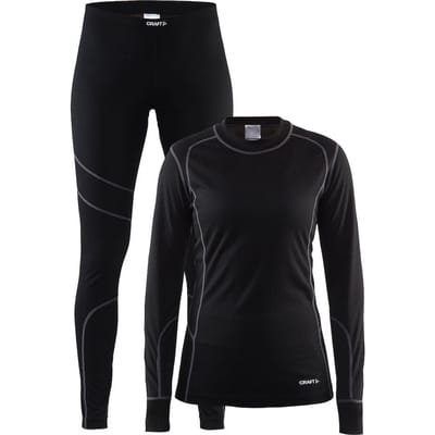 Craft - maat M - Baselayer Set Thermoset Dames - Black/Granite