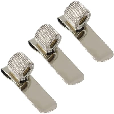 Penhouder-Penhouder van roestvrij staal-Verstelbaar-Metalen clip potloodhouder-Verpleegkundige pennenhouder-Met veer-Geschikt voor Klembord-Notitieboek-Verpleegkundige-Dokter-zilver-3-pack