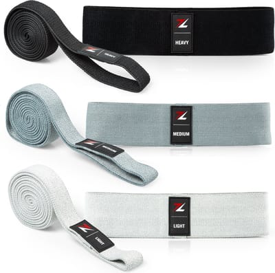 ZEUZ 6 Stuks Premium Weerstandsbanden Set – Resistance Band - Bootybands – Weerstand Fitness Elastiek - Power Stretch Band