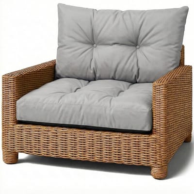 Tuinkussens Set - Loungekussens Buiten - Comfortabel Zitten - Waterafstotend Materiaal - 50x50 en 40x50 cm - Lichtgrijs