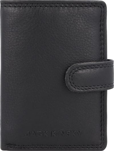 Jack Kinsky Brisbane Portemonnee RFID-bescherming Leer 7.5 cm - Jongens - Staand formaat - schwarz