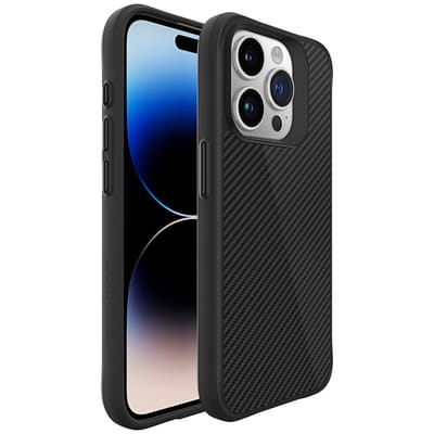 imoshion Hoesje - Geschikt voor Apple iPhone 15 Pro Max - Hybrid Carbon Case - Zwart