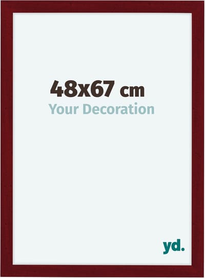 Your Decoration - Fotolijst 48x67 cm - MDF - Wijnrood Geveegd - Como