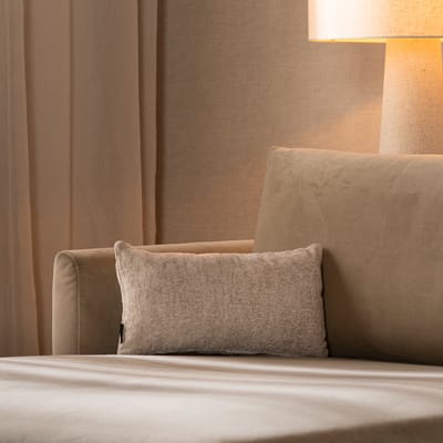 Bronx71® Sierkussen Juna chenille stof wit/beige 25 x 45 cm