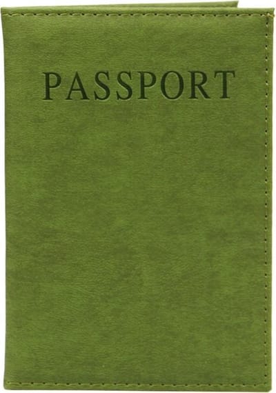 KELERINO. Paspoort Hoes - Paspoort Houder - Leer - Licht Groen