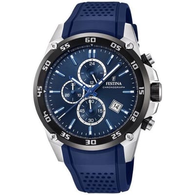 Festina The Originals Horloge - Festina heren horloge - Blauw - diameter 47 mm - roestvrij staal