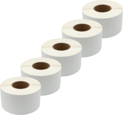 DULA Compatible Zebra Labels 100x60mm - 3000 etiketten per rol - kern 76mm - Wit - Permanent - 5 rollen