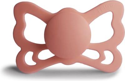 FRIGG BUTTERFLY Fopspeen 1 stuks - Siliconen - Maat 2 - vanaf 6 maanden - Pretty in Peach