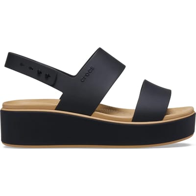 Crocs Brooklyn Matte Wrap Low Wedgesandalen Zwart EU 37-38 Vrouw