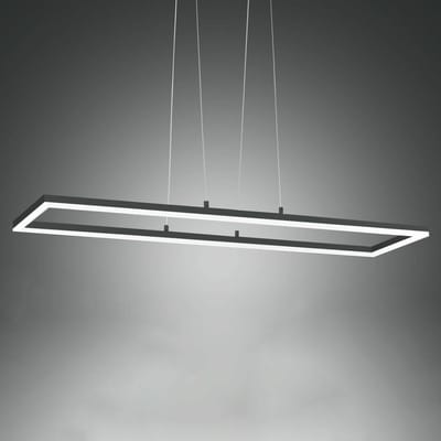 Fabas Luce LED hanglamp Bard, 92x32 cm, antraciet