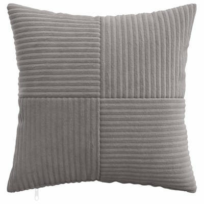 vidaXL - Kussensloop - 6 - pcs - ALMELO - Lichtgrijs - 45 - x - 45 - cm - corduroy