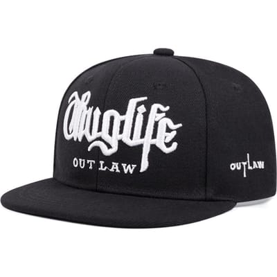 Nieuwe Kinder Thug Life Platte Rand Hoed Mannen Straat Hip Hop Hoed Vrouwen Buiten Fietsen Vissen Zonneklep Verstelbare Baseballpet black