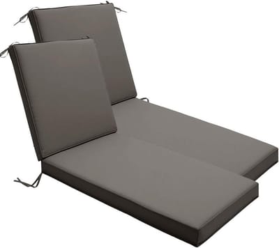Buitenkussens Tuinstoel - Set stoelkussens - Buiten Ontspannen - Waterdicht Polyester - 178x59x5 cm - Grijs
