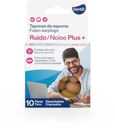 Oordopjes van schuimrubber, extra comfortabel en aanpasbaar - 20 stuks (10 paar)