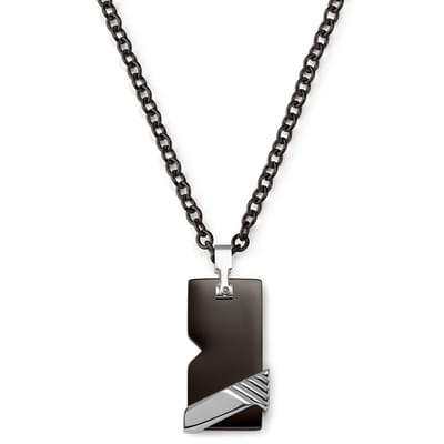Moderne Zwarte Dogtagketting