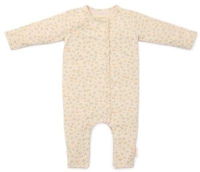 Little Dutch Pyjama - Maat 50/56 - Pyjama kinderen Meisjes - Beige - Night Blueberry Leaves