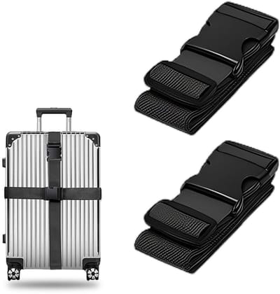 Dailygoods- Kofferriem Verstelbaar - Bagageriem - Riem voor Reiskoffer - Kofferriemen voor Vliegtuig - Duurzaam Materiaal - 200 x 5 cm