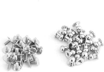 20 stuks zilveren ronde kop nagel klinknagels voor DIY lederen accessoires
