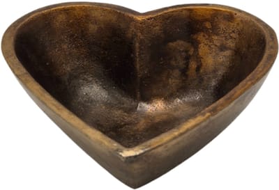 Deco4yourhome® - Schaaltje - Hart - Amberblokje Schaaltje - Snoepschaaltje - Antiek Goud