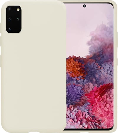 Hoesje - Geschikt voor Samsung Galaxy S20 Plus - Sterk & Shockproof - Siliconen Case - Hoes Cover - Telefoonhoes - Wit